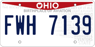 OH license plate FWH7139