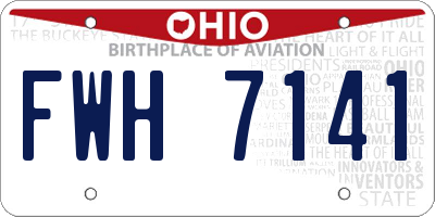 OH license plate FWH7141