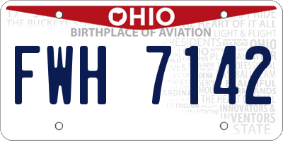 OH license plate FWH7142