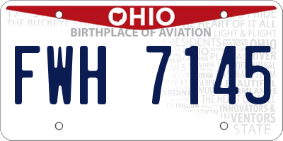 OH license plate FWH7145