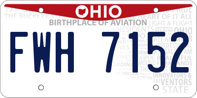 OH license plate FWH7152