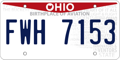 OH license plate FWH7153
