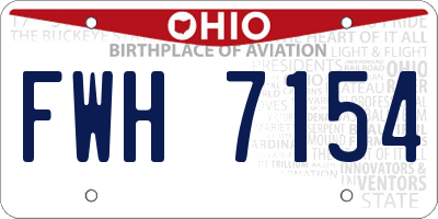 OH license plate FWH7154
