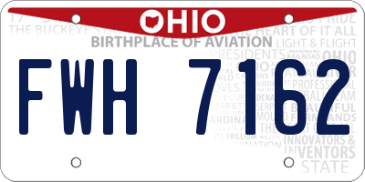OH license plate FWH7162