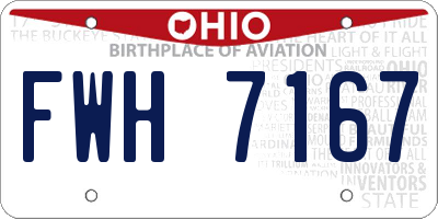 OH license plate FWH7167