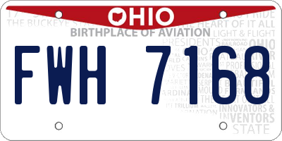 OH license plate FWH7168