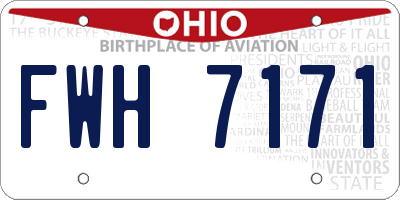 OH license plate FWH7171