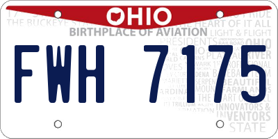 OH license plate FWH7175