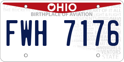OH license plate FWH7176
