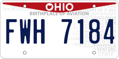 OH license plate FWH7184