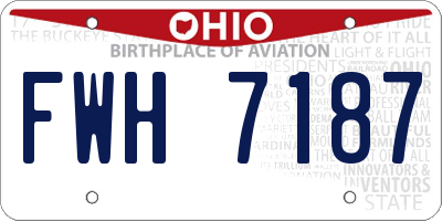OH license plate FWH7187