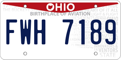 OH license plate FWH7189