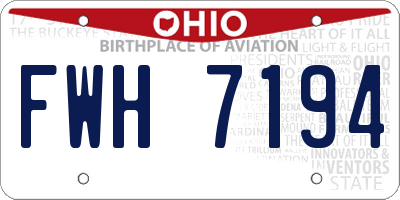 OH license plate FWH7194