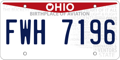 OH license plate FWH7196