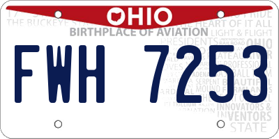 OH license plate FWH7253