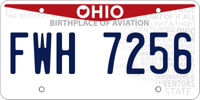 OH license plate FWH7256