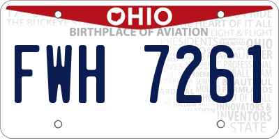 OH license plate FWH7261