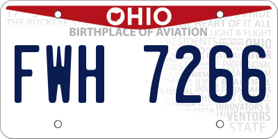 OH license plate FWH7266