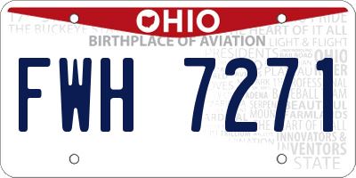 OH license plate FWH7271