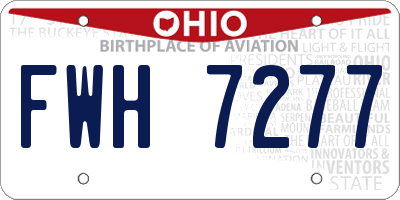 OH license plate FWH7277