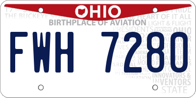 OH license plate FWH7280