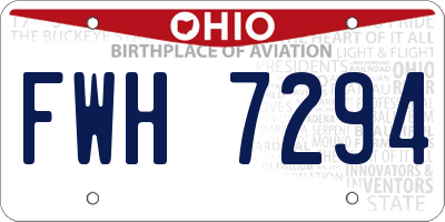 OH license plate FWH7294