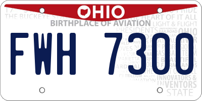 OH license plate FWH7300