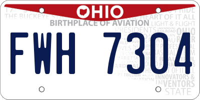 OH license plate FWH7304