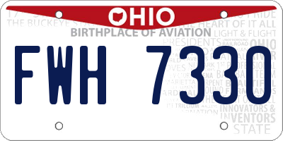 OH license plate FWH7330