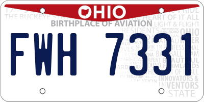 OH license plate FWH7331