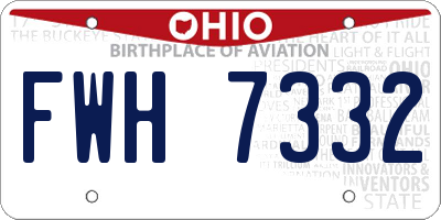 OH license plate FWH7332