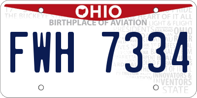 OH license plate FWH7334