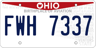 OH license plate FWH7337