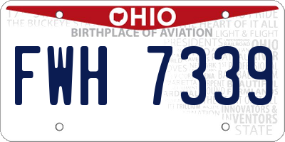 OH license plate FWH7339