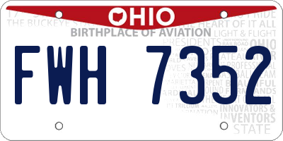 OH license plate FWH7352