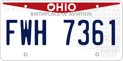 OH license plate FWH7361