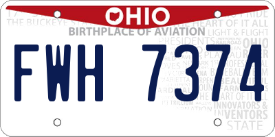 OH license plate FWH7374