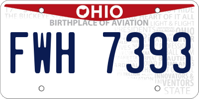 OH license plate FWH7393