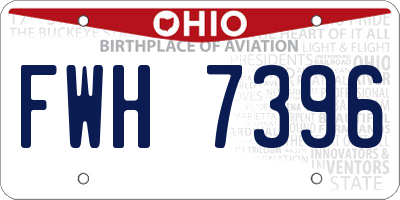 OH license plate FWH7396