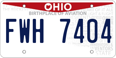 OH license plate FWH7404
