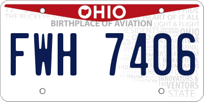 OH license plate FWH7406