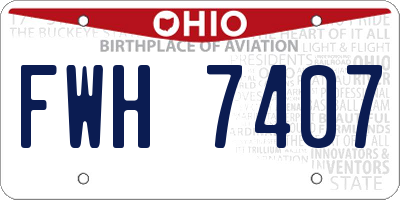 OH license plate FWH7407