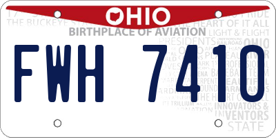 OH license plate FWH7410
