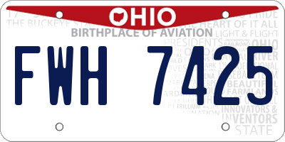 OH license plate FWH7425
