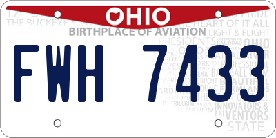 OH license plate FWH7433