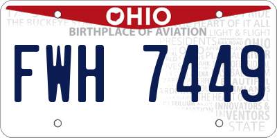 OH license plate FWH7449