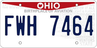 OH license plate FWH7464
