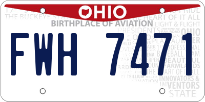 OH license plate FWH7471