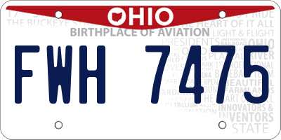 OH license plate FWH7475