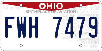 OH license plate FWH7479